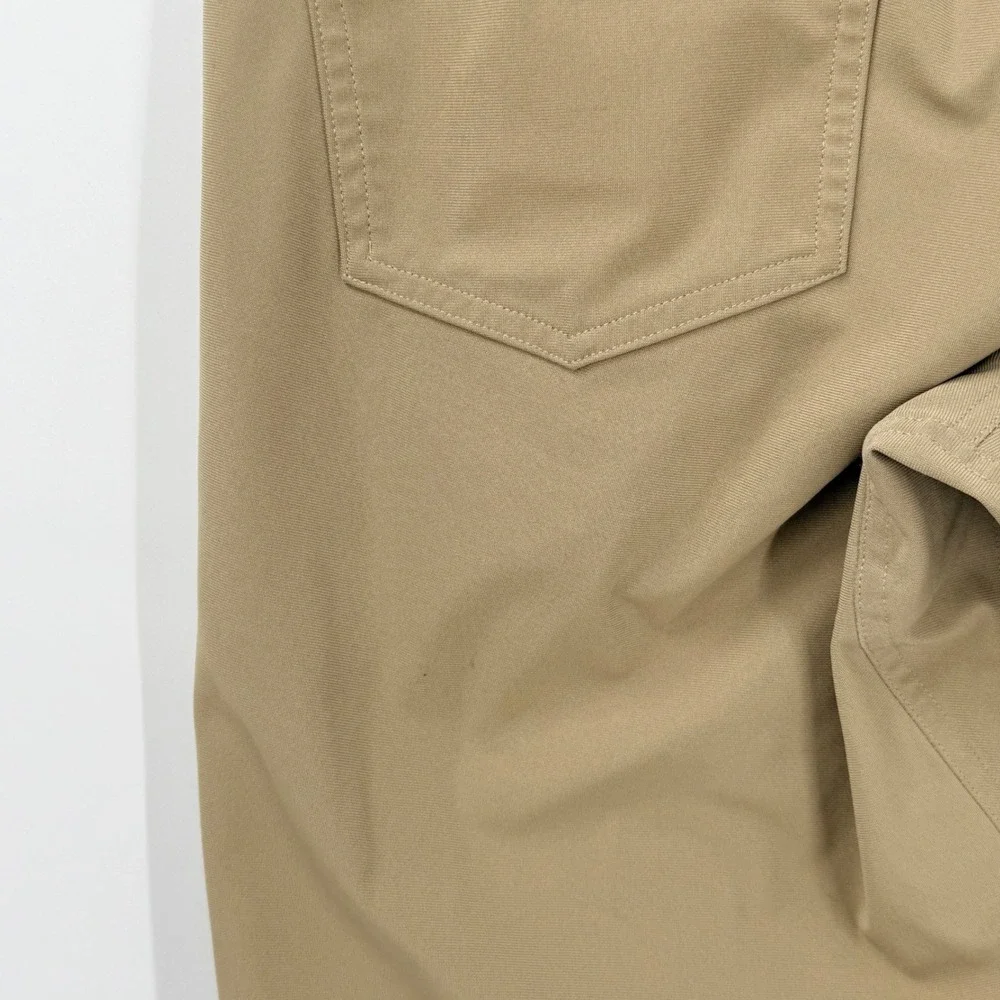 Lululemon Commission Pant Slim Mens sz 31 32x28 Tan Warpstreme Chino Preppy
